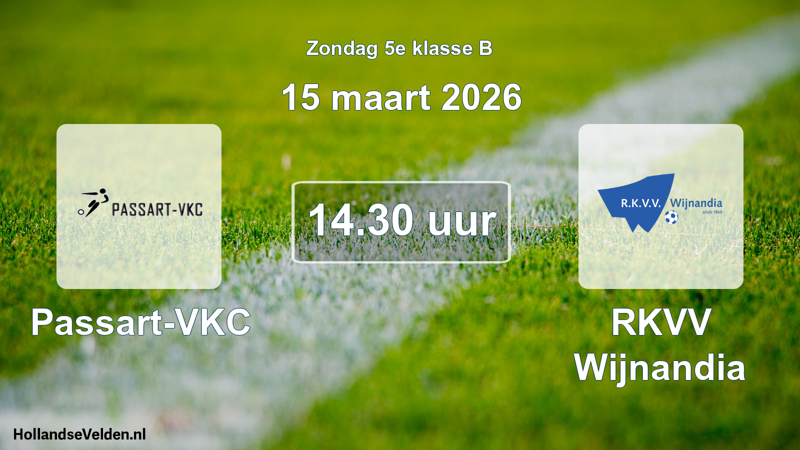 Scheduled Match: Passart-VKC - RKVV Wijnandia (15 March 2026)