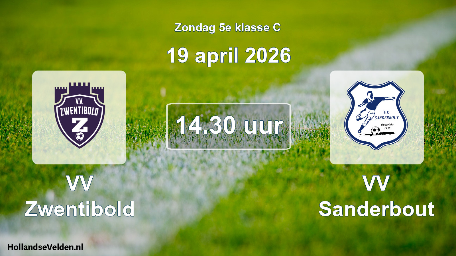 Scheduled Match: VV Zwentibold - VV Sanderbout (19 April 2026)