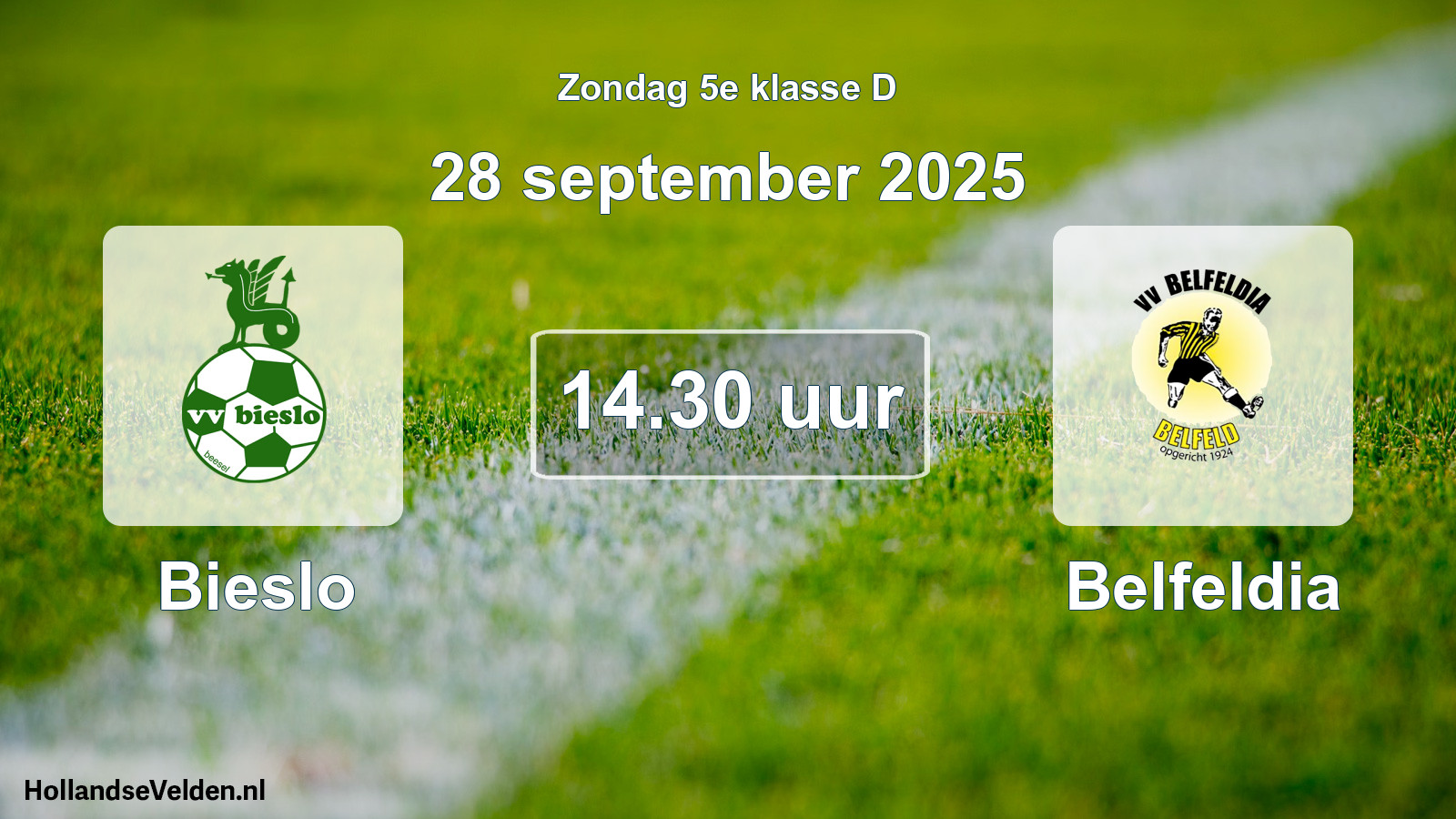Geplande wedstrijd: Bieslo - Belfeldia (28 september 2025)