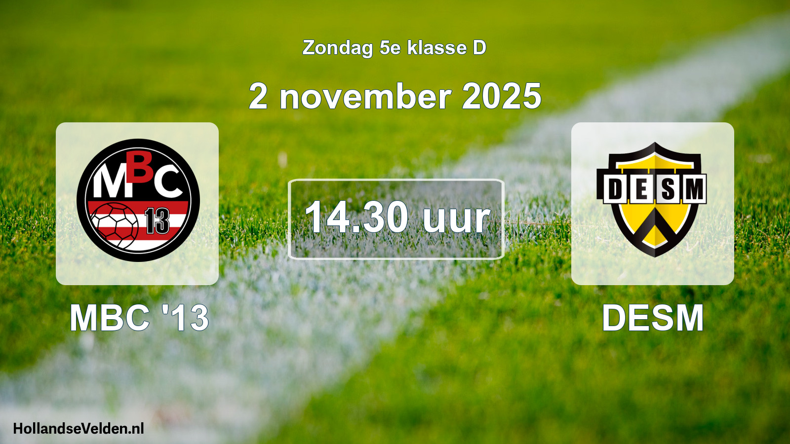 Scheduled Match: MBC '13 - DESM (2 November 2025)