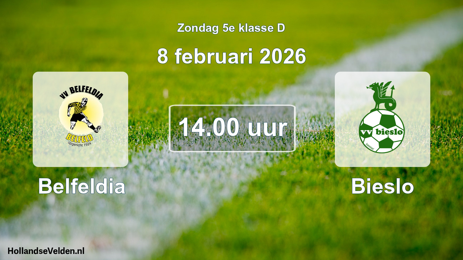 Geplande wedstrijd: Belfeldia - Bieslo (8 februari 2026)
