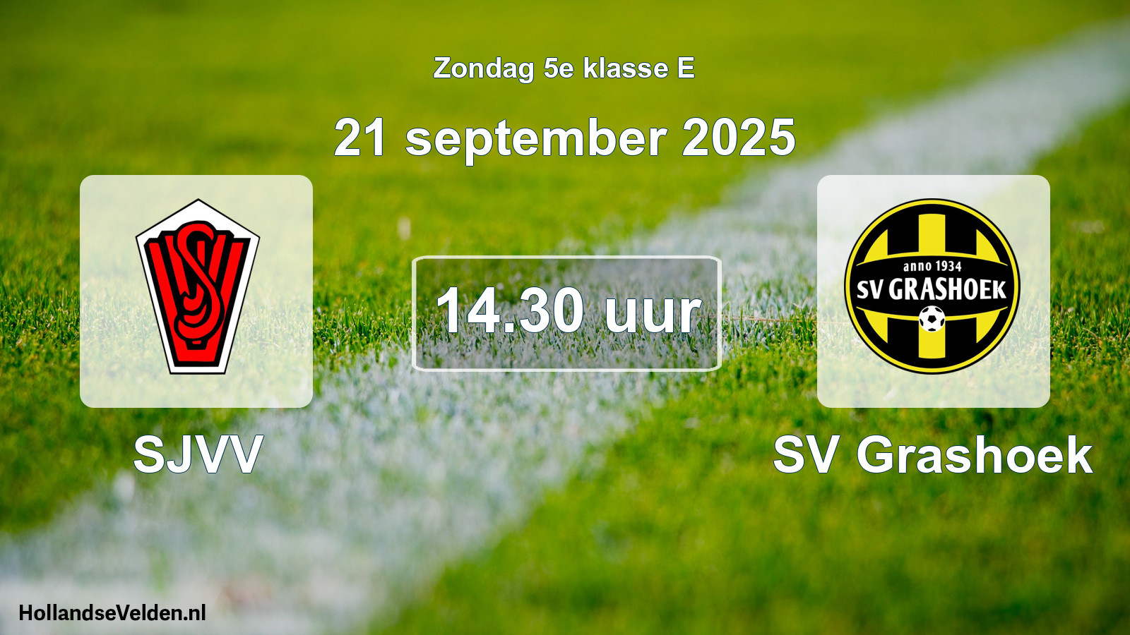 Scheduled Match: SJVV - SV Grashoek (21 September 2025)