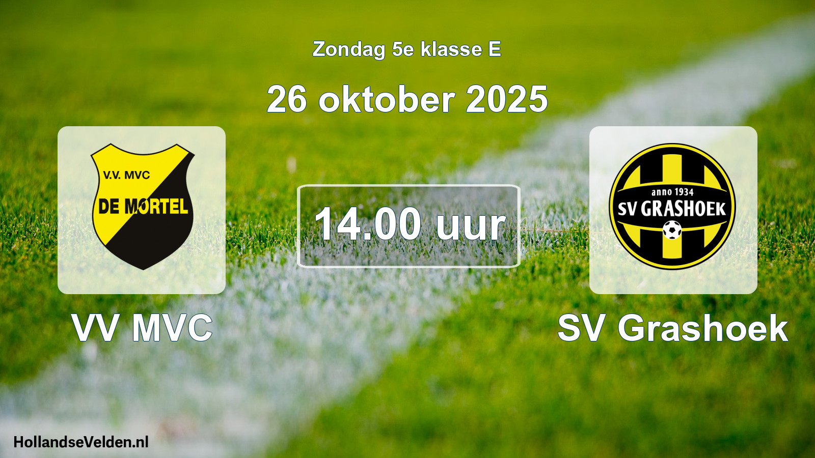 Scheduled Match: VV MVC - SV Grashoek (26 October 2025)