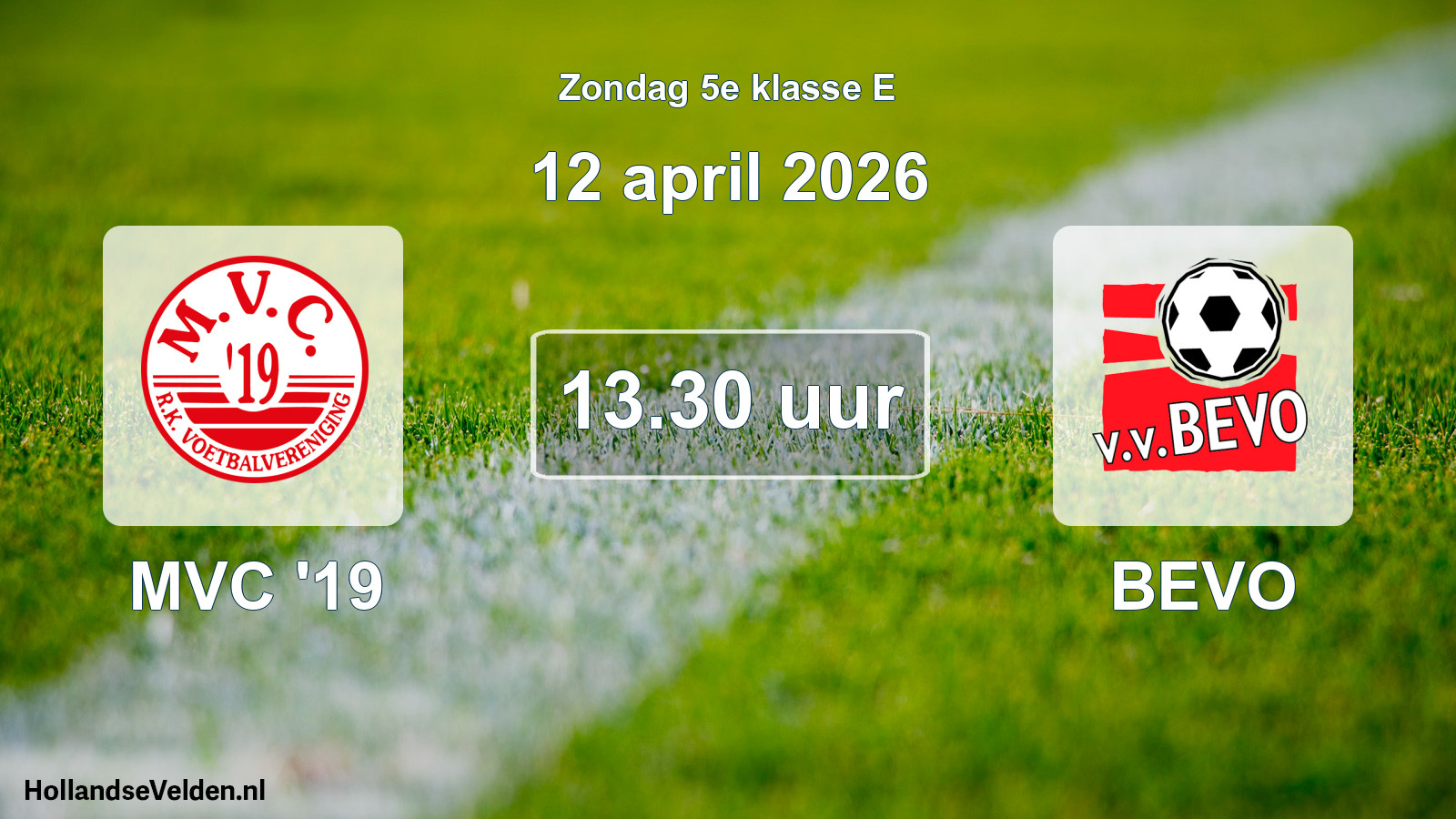 Scheduled Match: MVC '19 - BEVO (12 April 2026)
