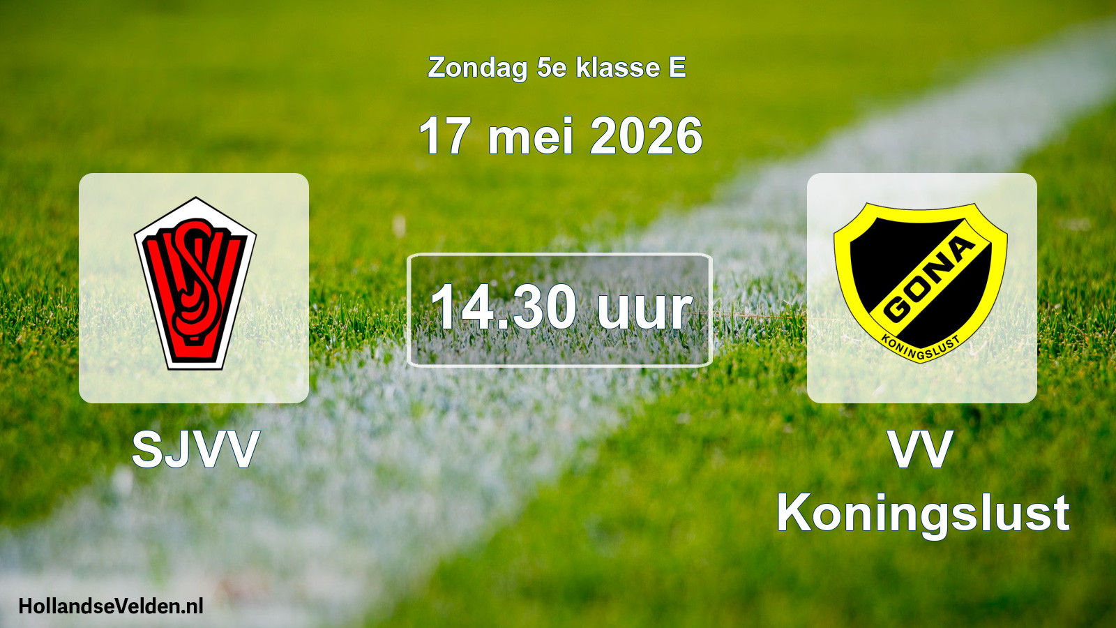 Scheduled Match: SJVV - VV Koningslust (17 May 2026)