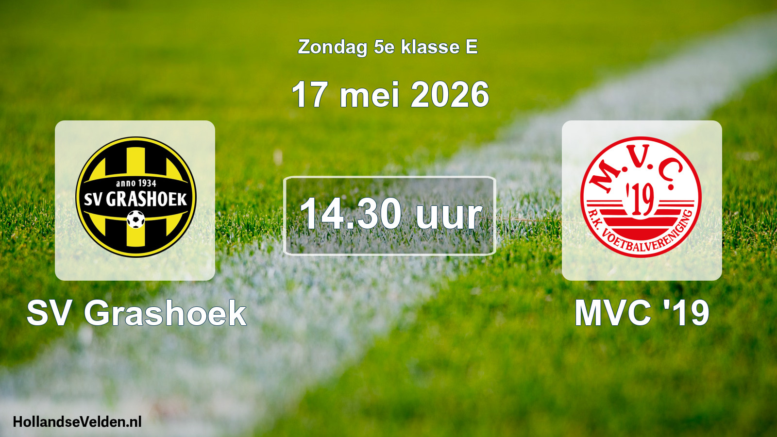 Scheduled Match: SV Grashoek - MVC '19 (17 May 2026)