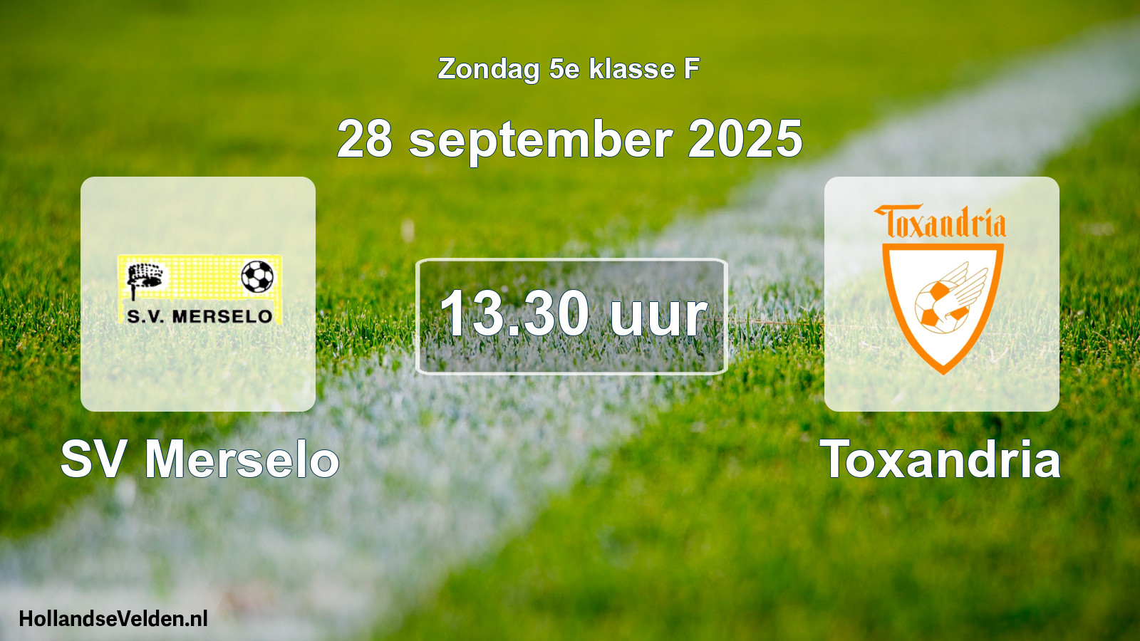 Scheduled Match: SV Merselo - Toxandria (28 September 2025)