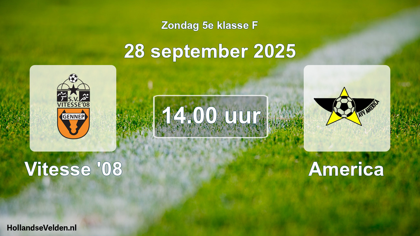Scheduled Match: Vitesse '08 - America (28 September 2025)