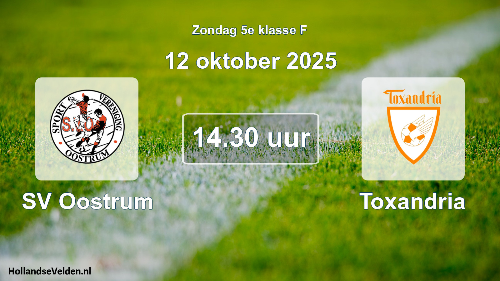Scheduled Match: SV Oostrum - Toxandria (12 October 2025)
