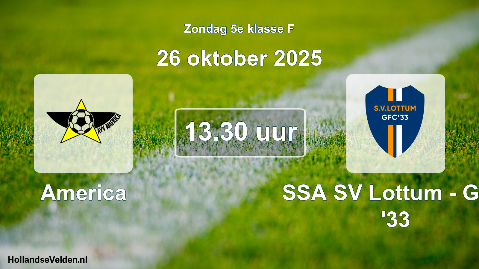 Scheduled Match: America - SSA SV Lottum - GFC '33 (26 October 2025)