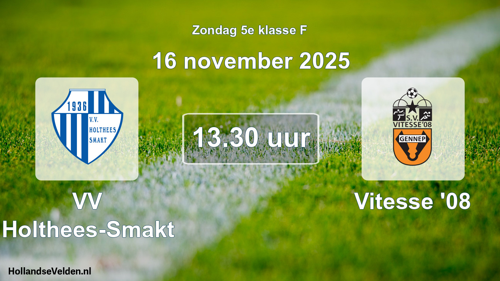 Scheduled Match: VV Holthees-Smakt - Vitesse '08 (16 November 2025)