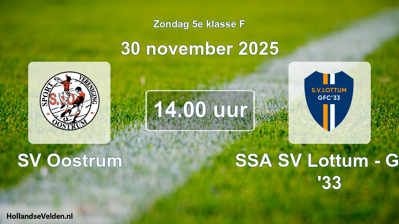 Scheduled Match: SV Oostrum - SSA SV Lottum - GFC '33 (30 November 2025)