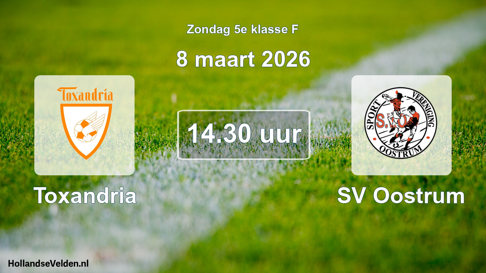 Scheduled Match: Toxandria - SV Oostrum (8 March 2026)