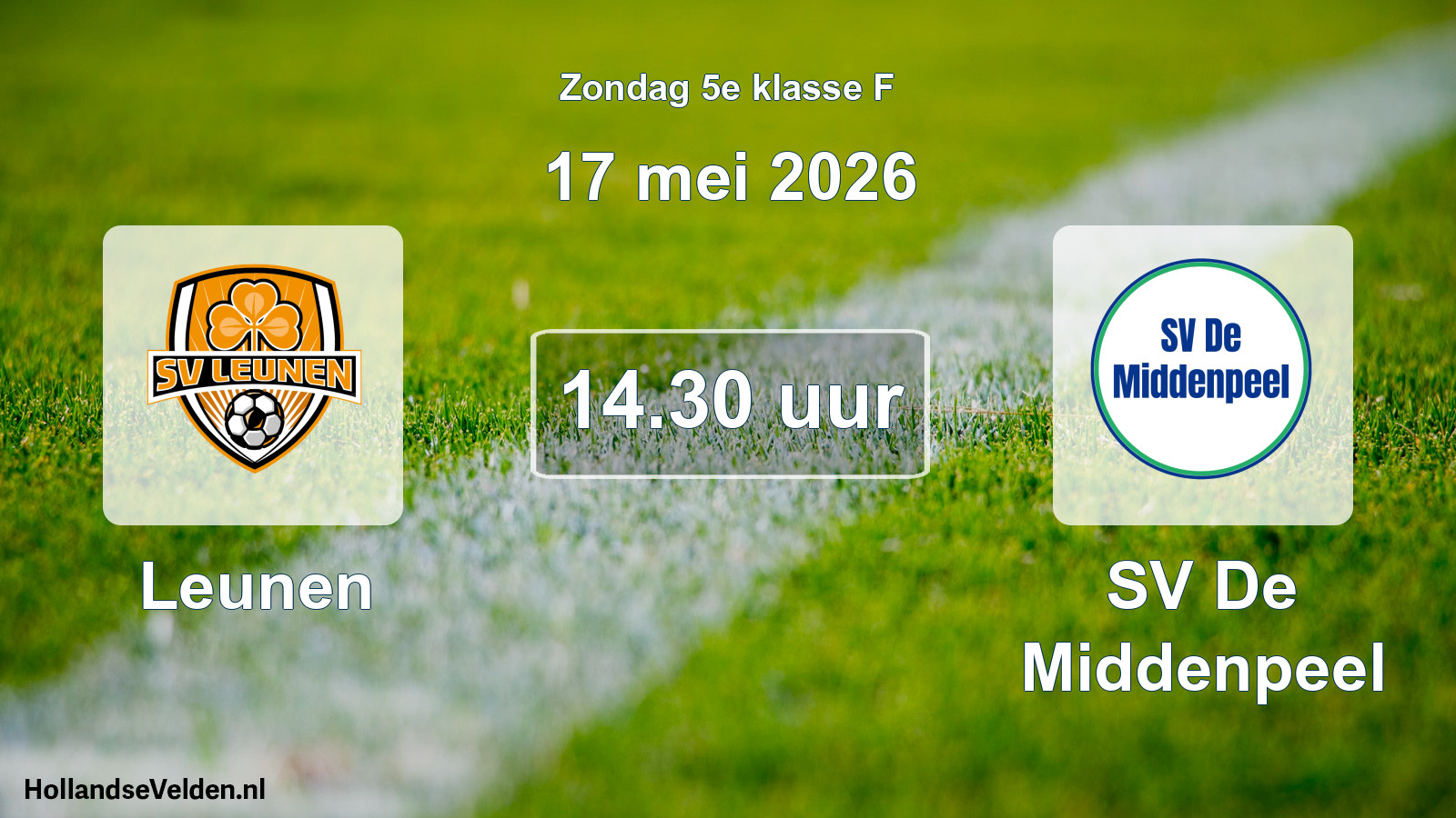 Scheduled Match: Leunen - SV De Middenpeel (17 May 2026)
