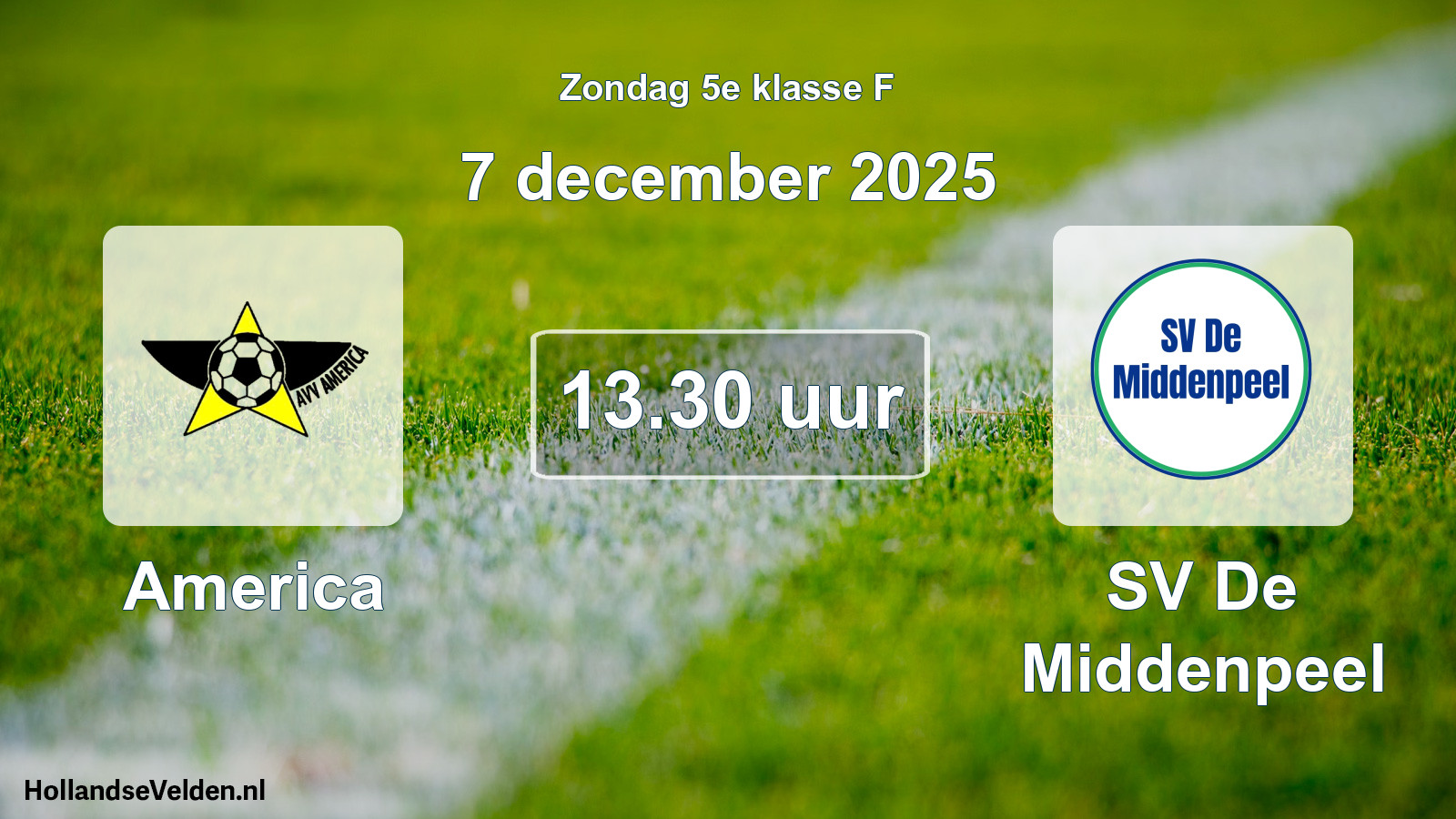 Scheduled Match: America - SV De Middenpeel (7 December 2025)