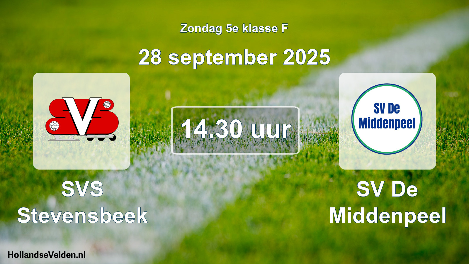 Scheduled Match: SVS Stevensbeek - SV De Middenpeel (28 September 2025)