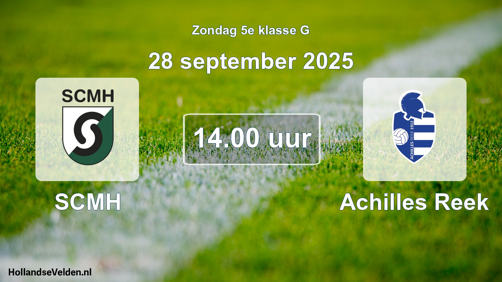 Geplande wedstrijd: SCMH - Achilles Reek (28 september 2025)