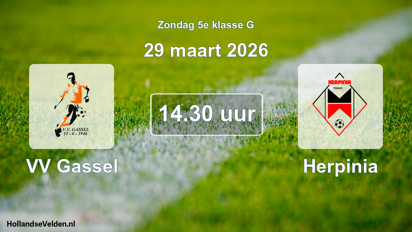 Scheduled Match: VV Gassel - Herpinia (29 March 2026)