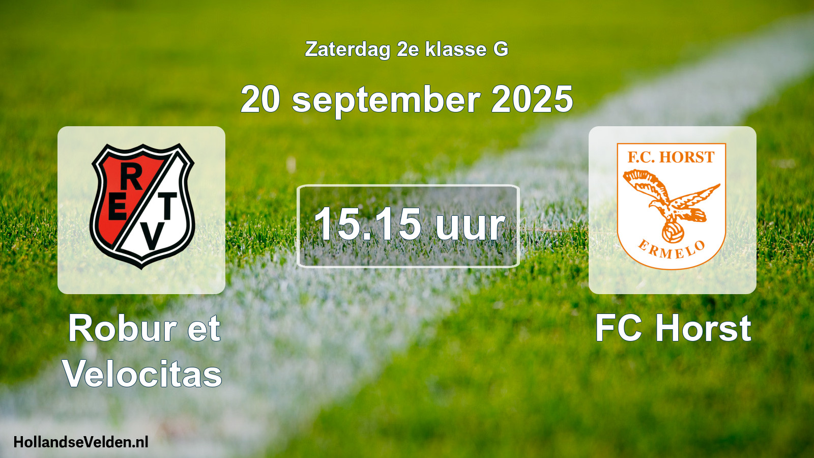 Scheduled Match: Robur et Velocitas - FC Horst (20 September 2025)