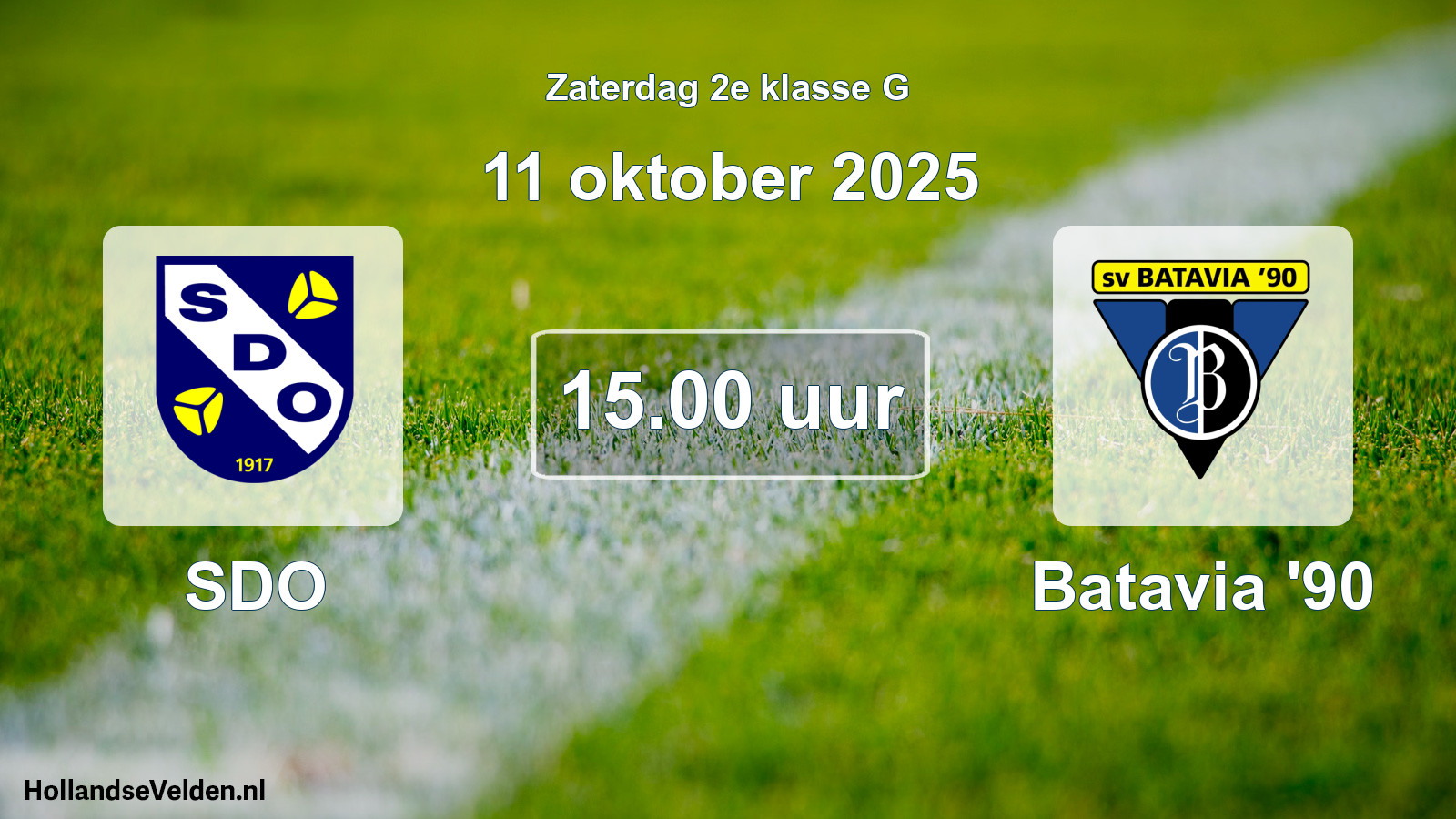 Scheduled Match: SDO - Batavia '90 (11 October 2025)