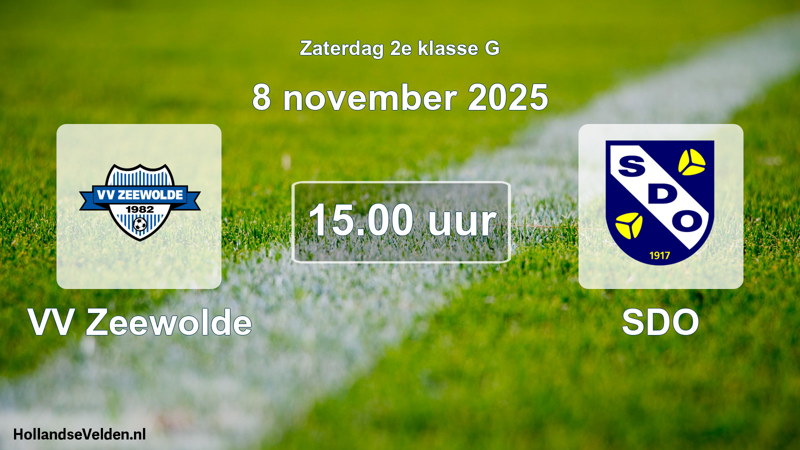 Scheduled Match: VV Zeewolde - SDO (8 November 2025)