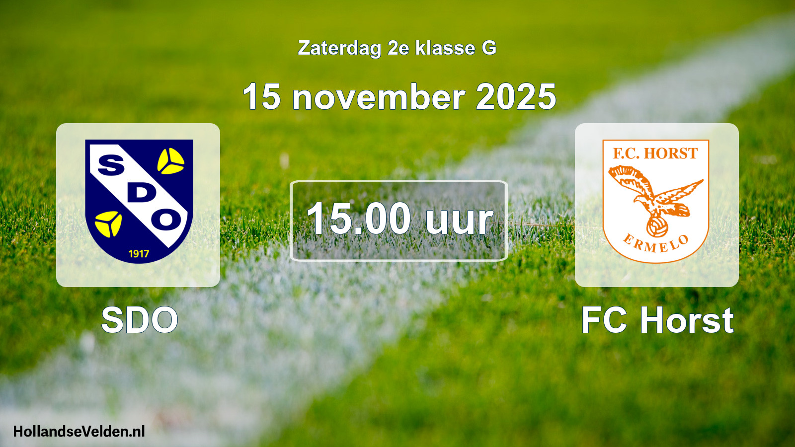 Geplande wedstrijd: SDO - FC Horst (15 november 2025)