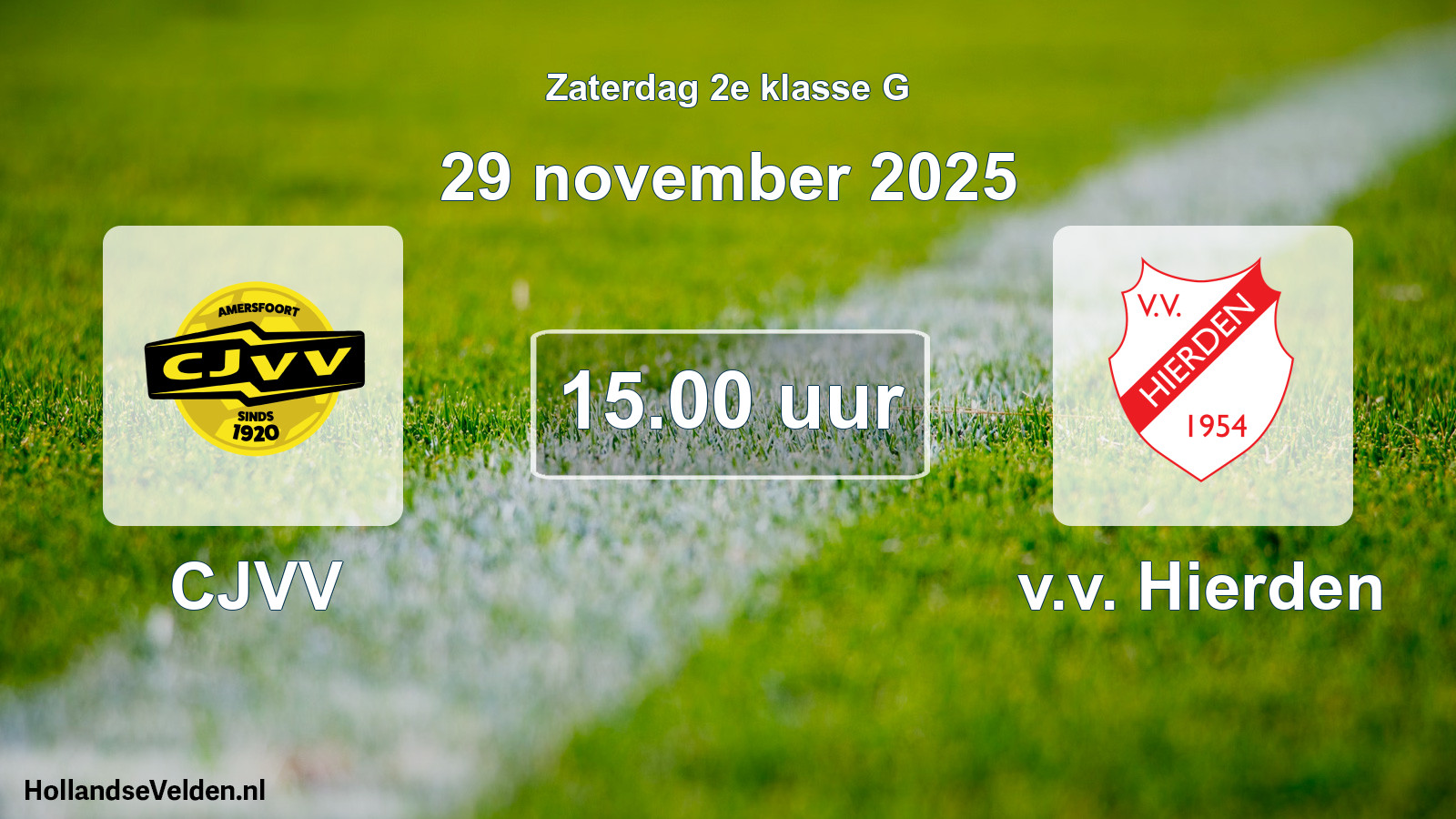 Geplande wedstrijd: CJVV - v.v. Hierden (29 november 2025)