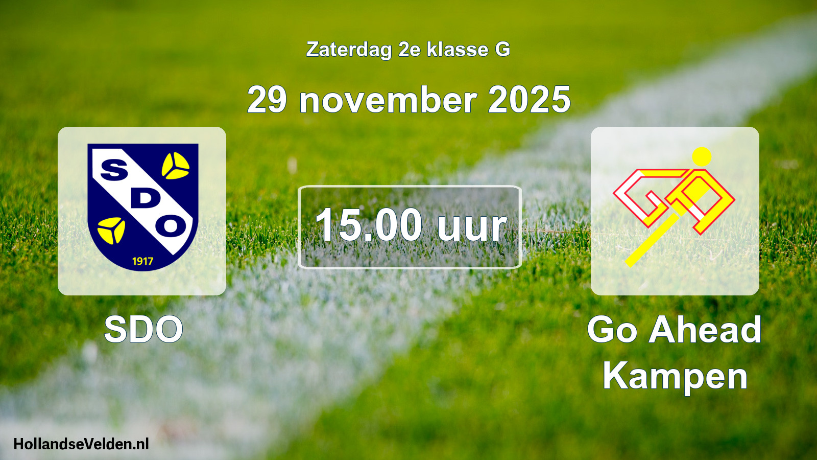 Geplande wedstrijd: SDO - Go Ahead Kampen (29 november 2025)