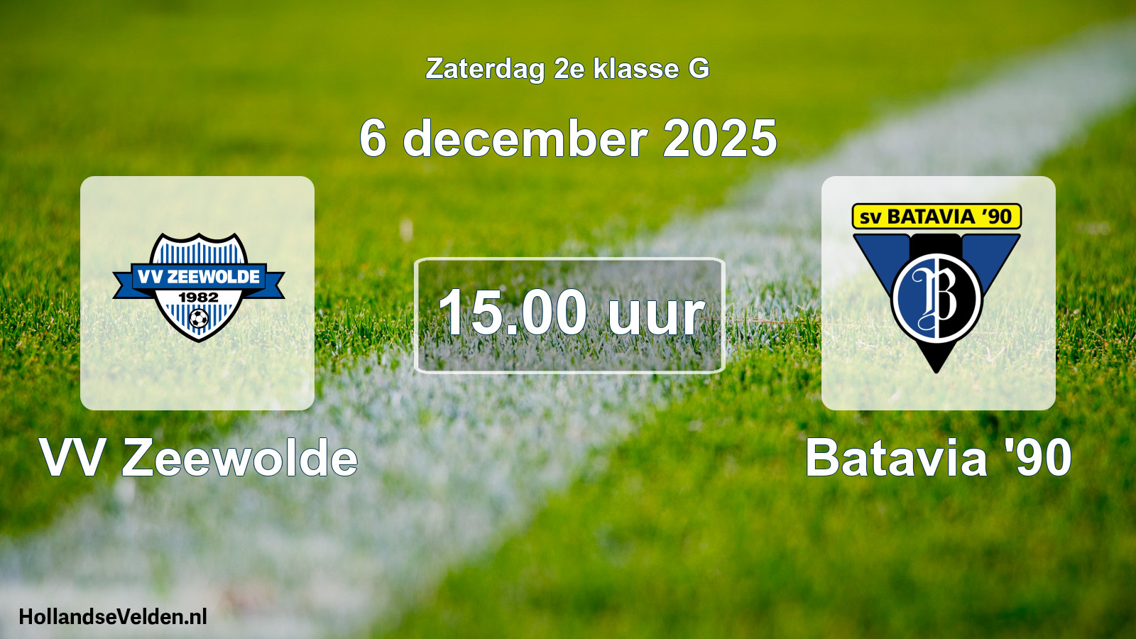 Scheduled Match: VV Zeewolde - Batavia '90 (6 December 2025)