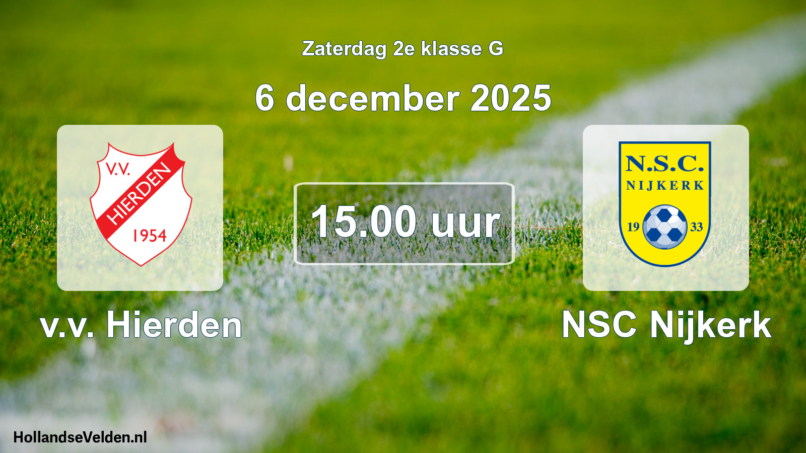 Geplande wedstrijd: v.v. Hierden - NSC Nijkerk (6 december 2025)