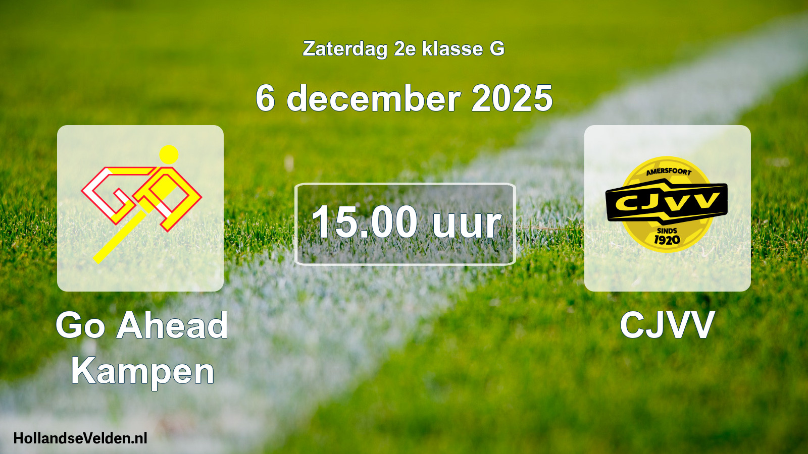 Geplande wedstrijd: Go Ahead Kampen - CJVV (6 december 2025)