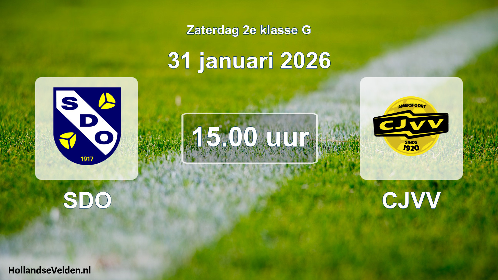 Geplande wedstrijd: SDO - CJVV (31 januari 2026)