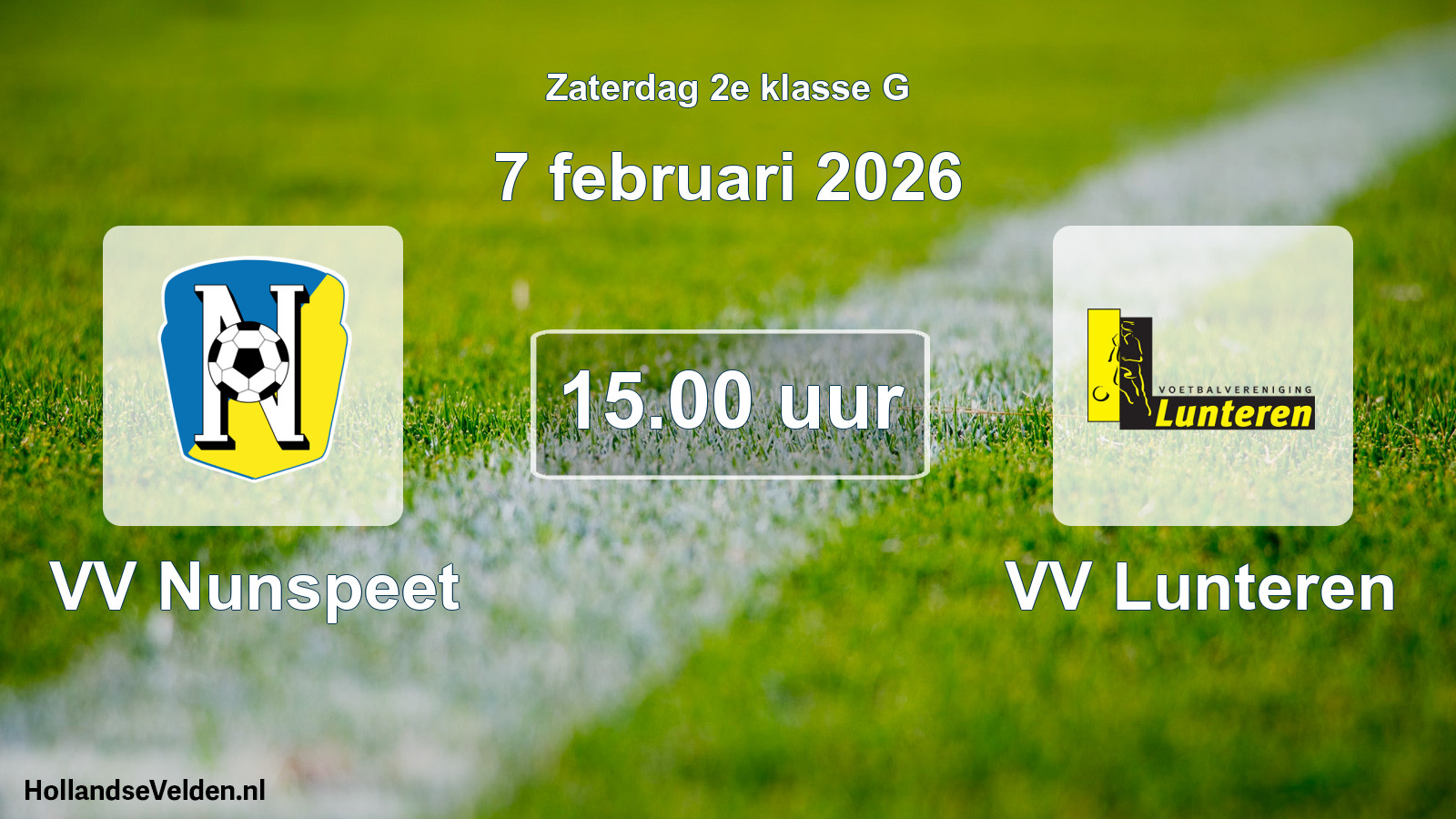 Scheduled Match: VV Nunspeet - VV Lunteren (7 February 2026)