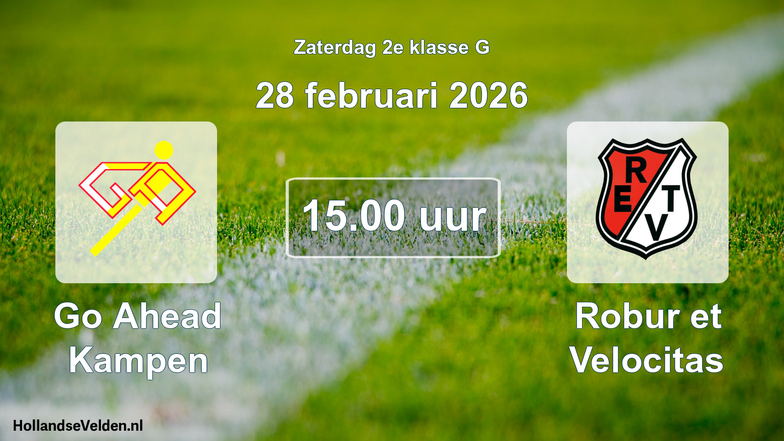 Geplande wedstrijd: Go Ahead Kampen - Robur et Velocitas (28 februari 2026)