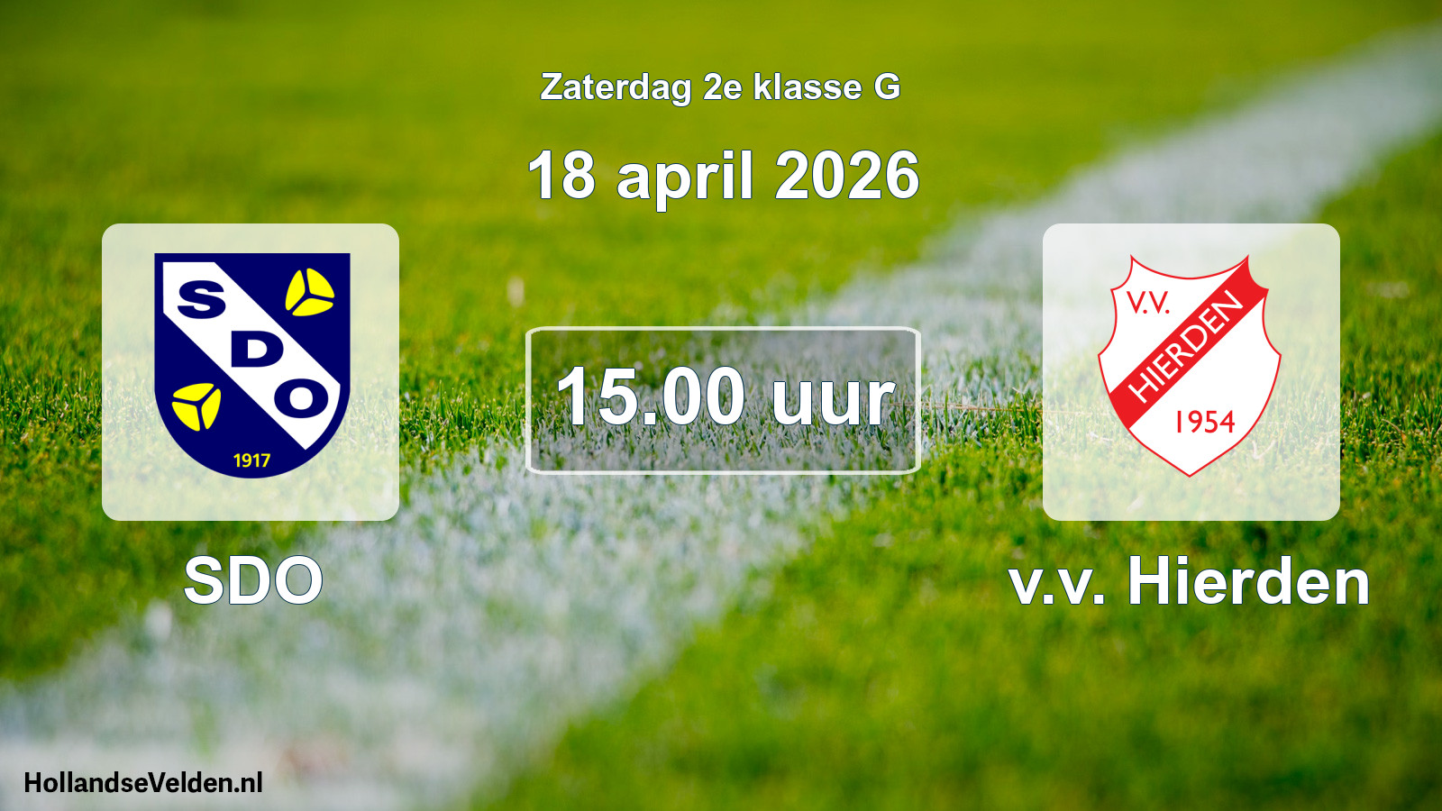 Scheduled Match: SDO - v.v. Hierden (18 April 2026)