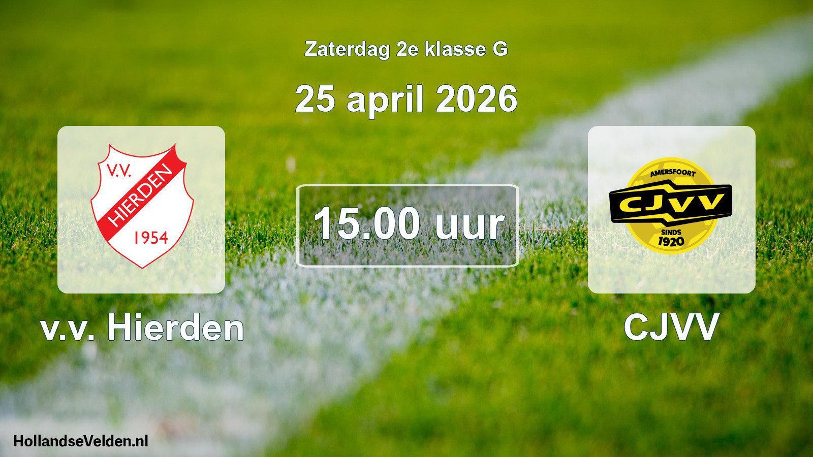 Geplande wedstrijd: v.v. Hierden - CJVV (25 april 2026)