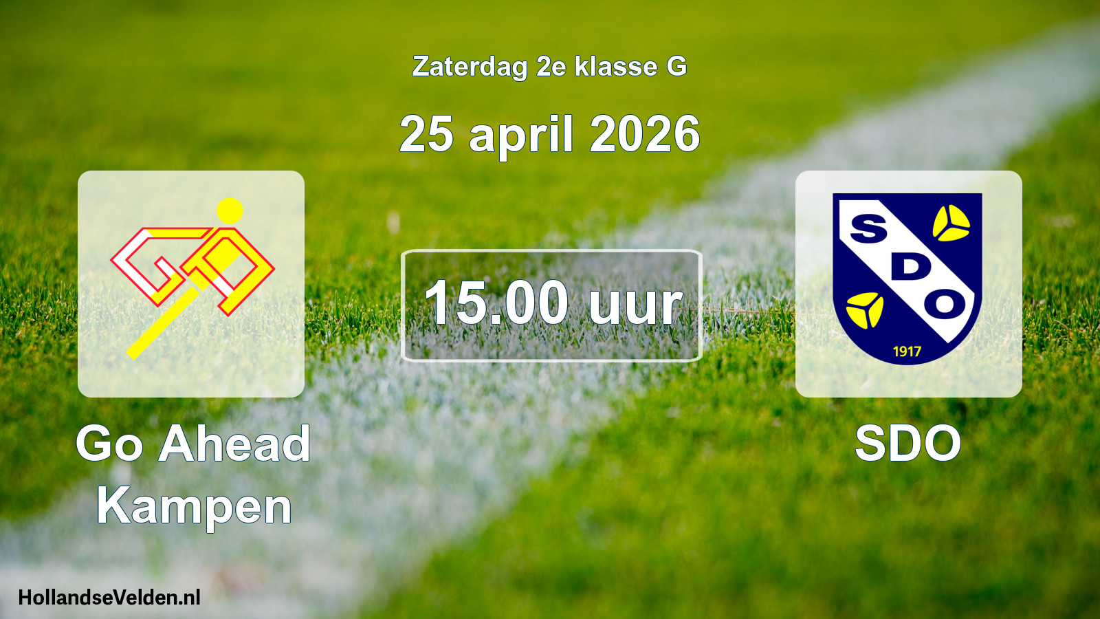 Scheduled Match: Go Ahead Kampen - SDO (25 April 2026)