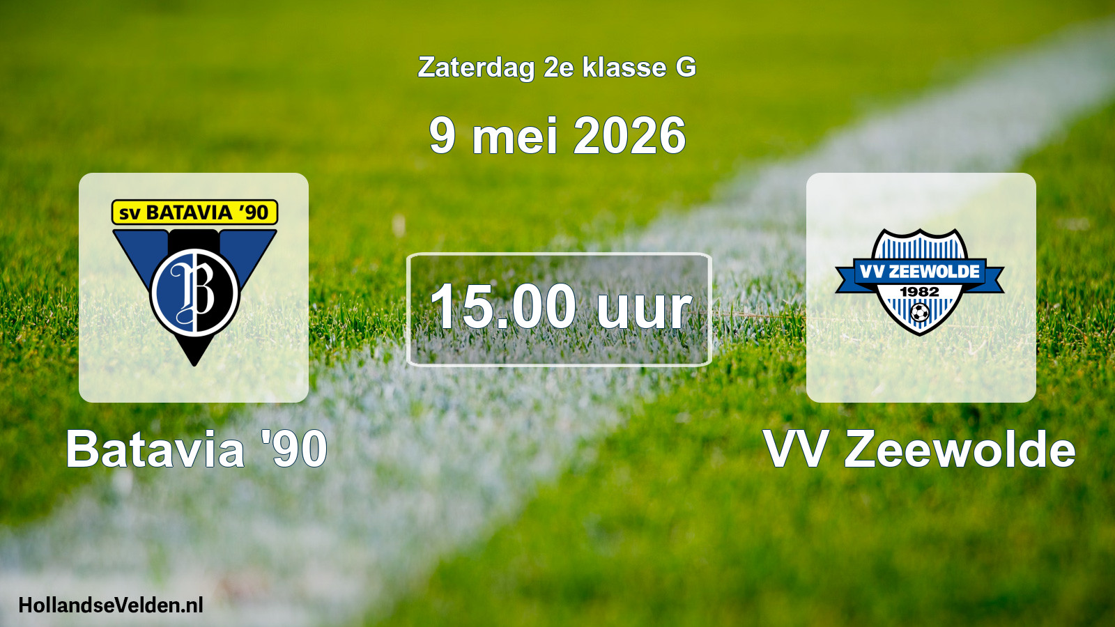 Geplande wedstrijd: Batavia '90 - VV Zeewolde (9 mei 2026)