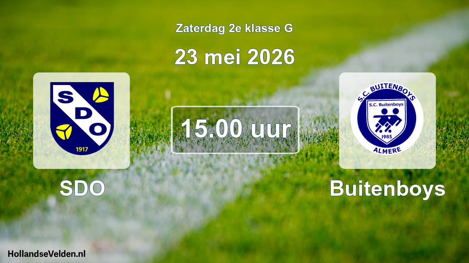Geplande wedstrijd: SDO - Buitenboys (23 mei 2026)