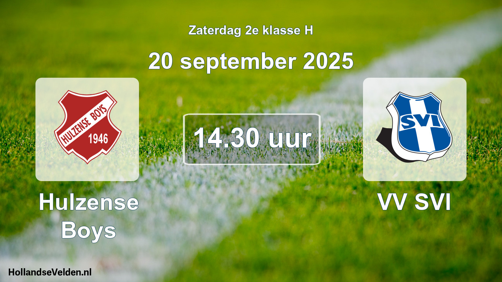 Geplande wedstrijd: Hulzense Boys - VV SVI (20 september 2025)