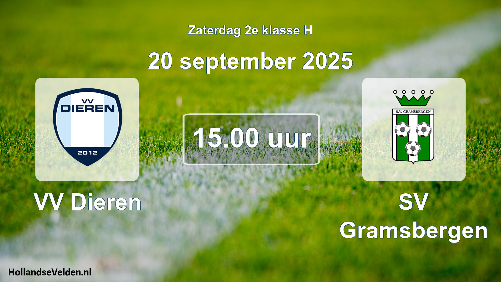 Scheduled Match: VV Dieren - SV Gramsbergen (20 September 2025)