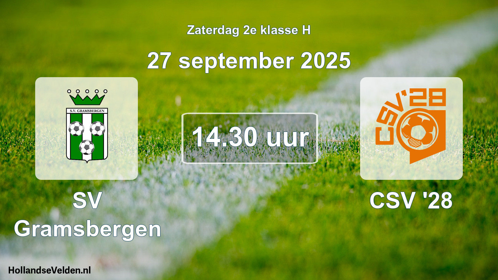Geplande wedstrijd: SV Gramsbergen - CSV '28 (27 september 2025)