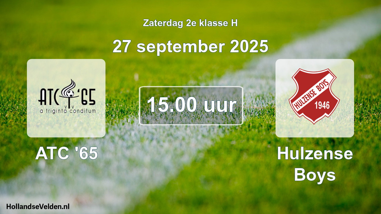 Geplande wedstrijd: ATC '65 - Hulzense Boys (27 september 2025)