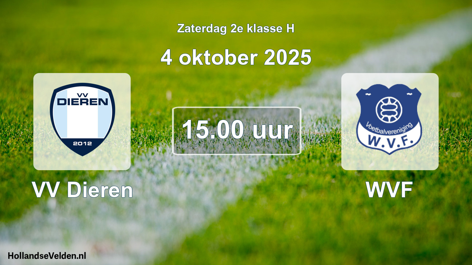 Scheduled Match: VV Dieren - WVF (4 October 2025)