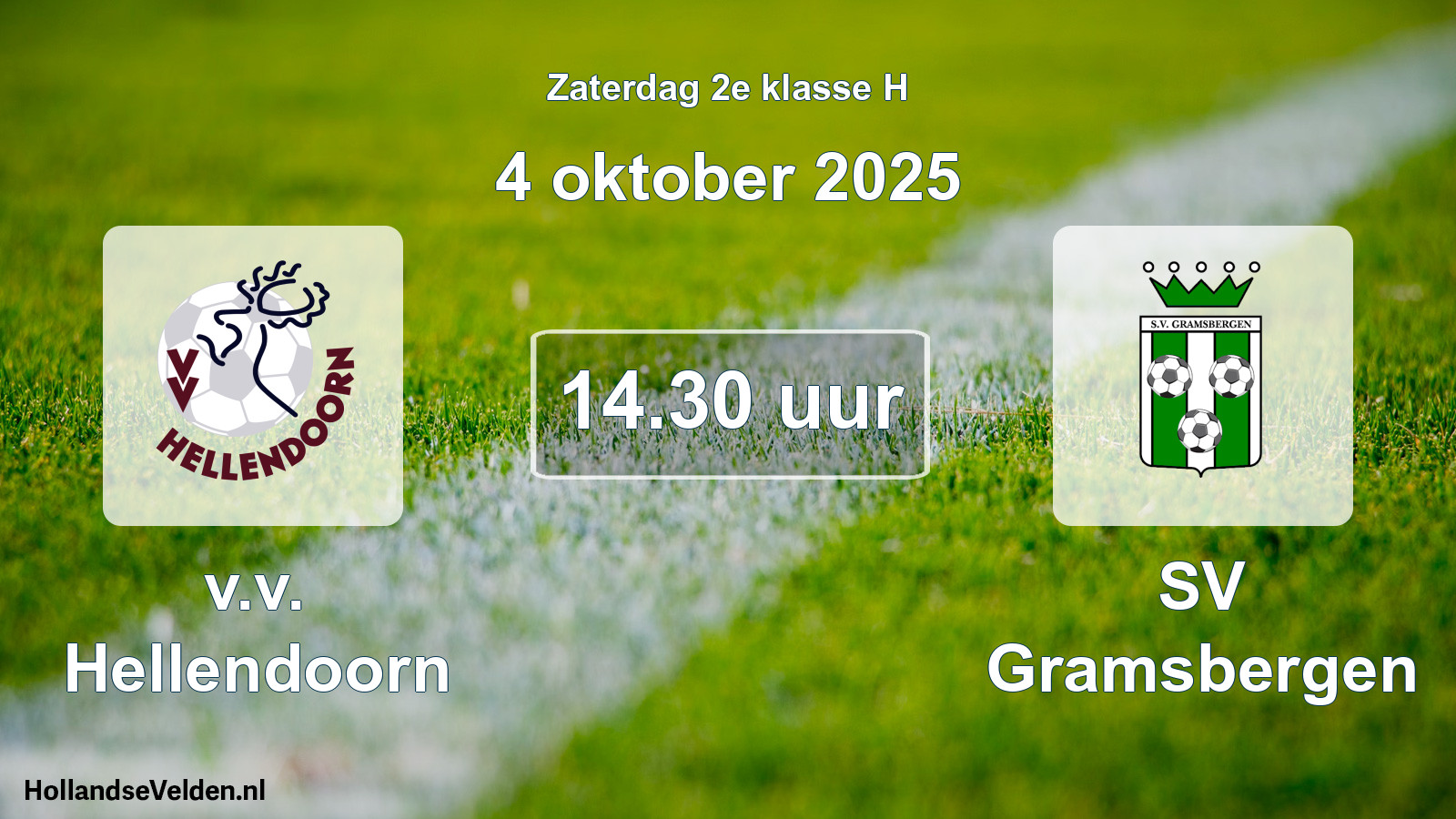 Geplande wedstrijd: v.v. Hellendoorn - SV Gramsbergen (4 oktober 2025)