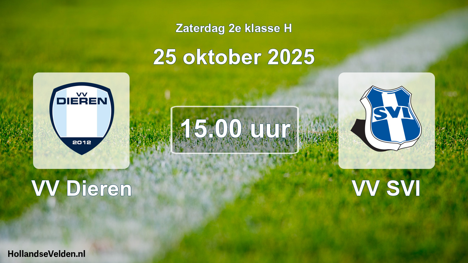 Scheduled Match: VV Dieren - VV SVI (25 October 2025)
