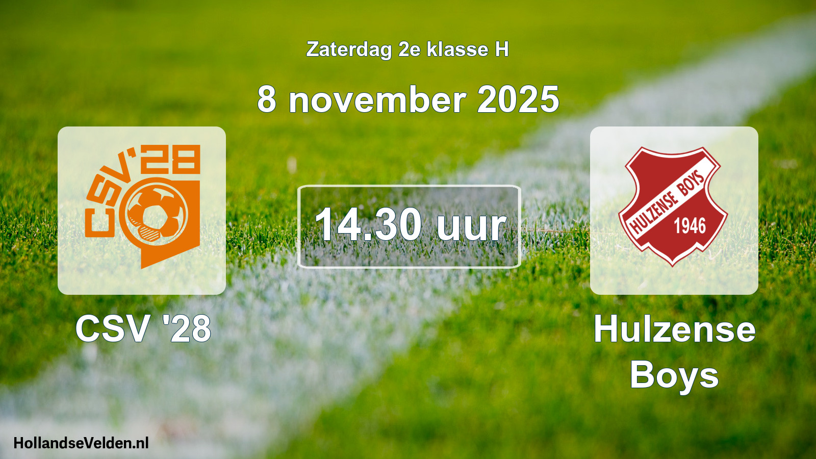 Scheduled Match: CSV '28 - Hulzense Boys (8 November 2025)