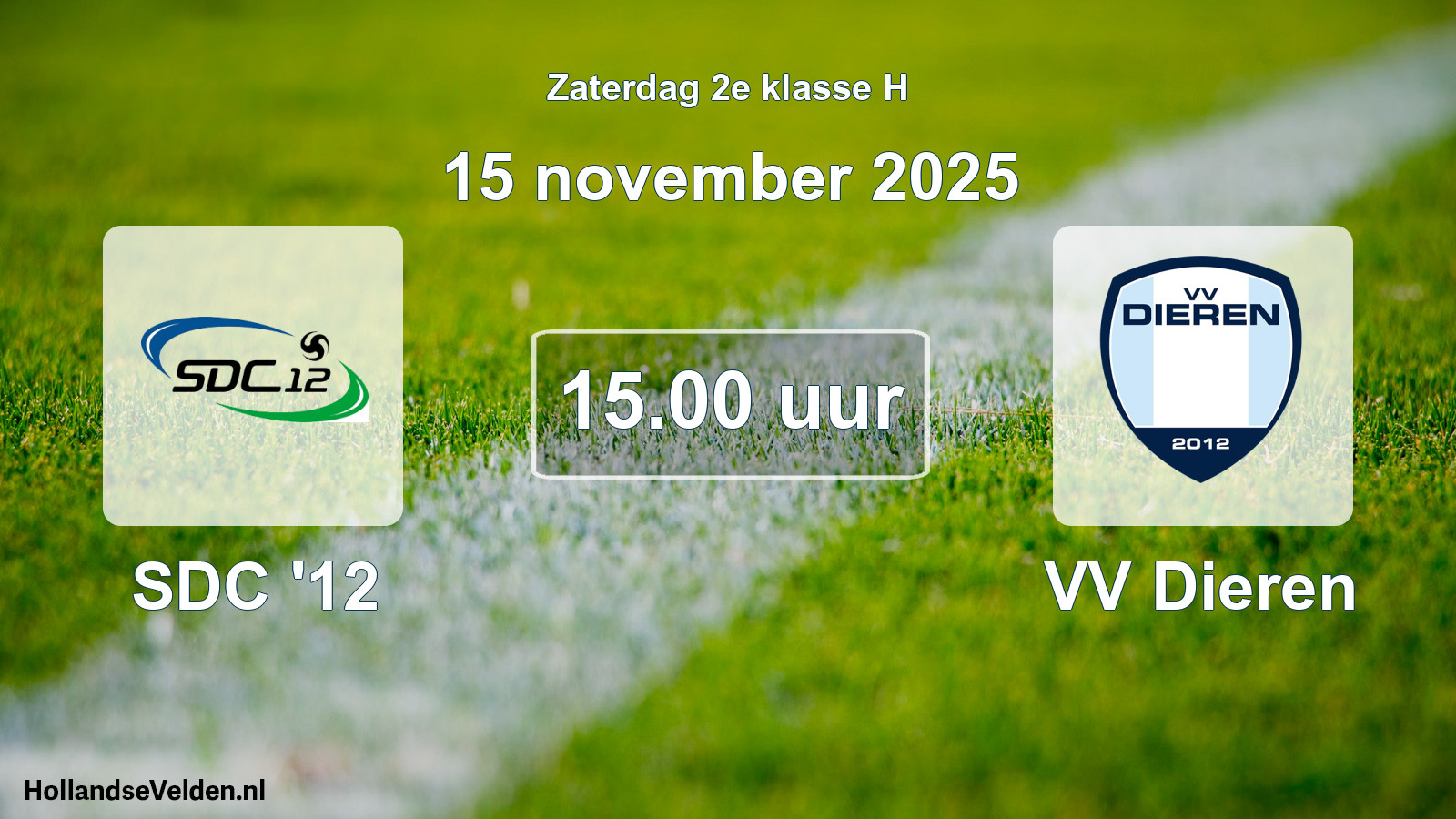Scheduled Match: SDC '12 - VV Dieren (15 November 2025)