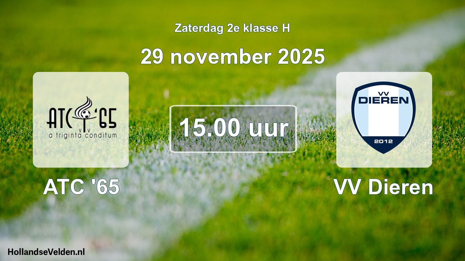Scheduled Match: ATC '65 - VV Dieren (29 November 2025)
