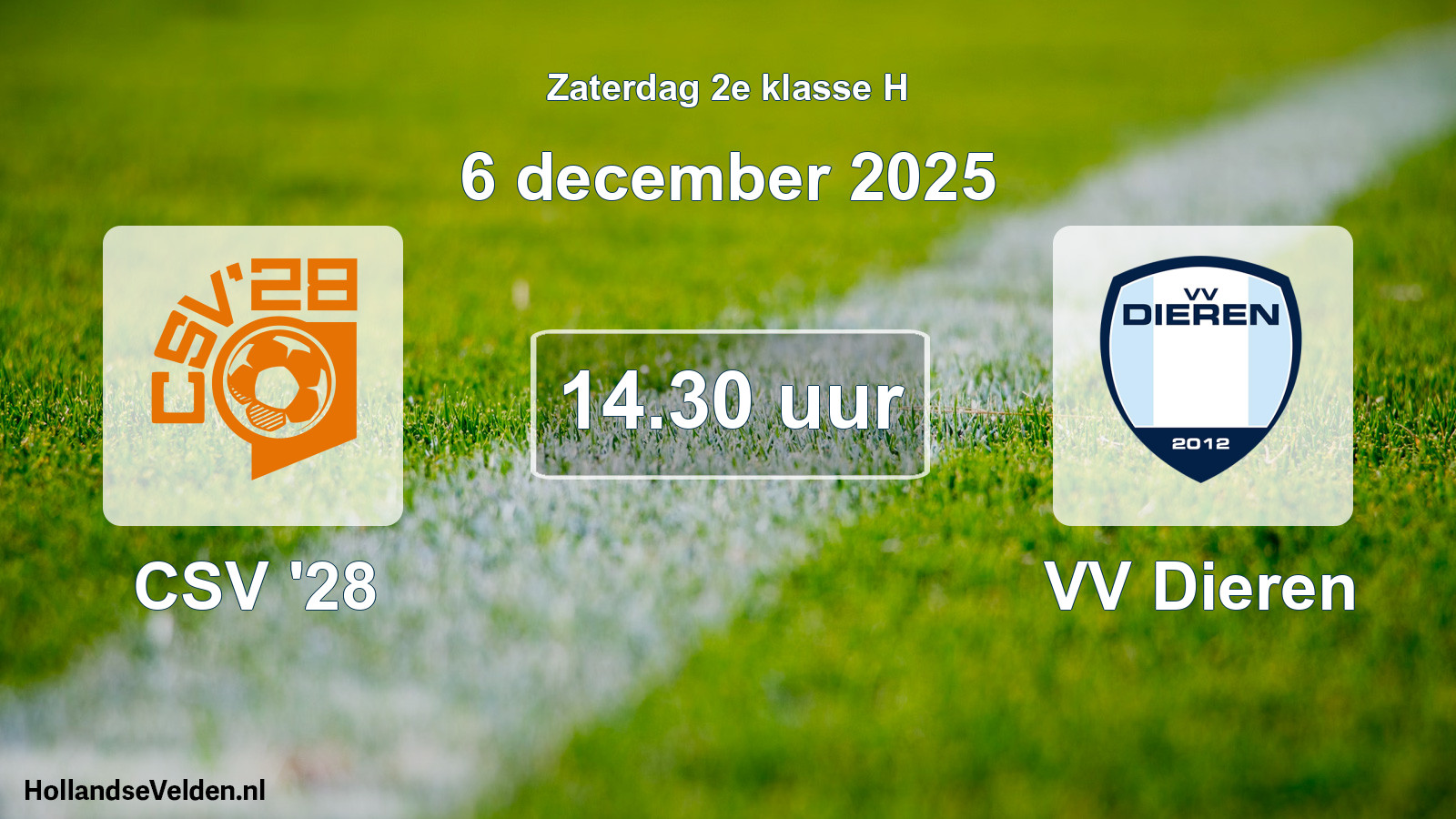 Scheduled Match: CSV '28 - VV Dieren (6 December 2025)